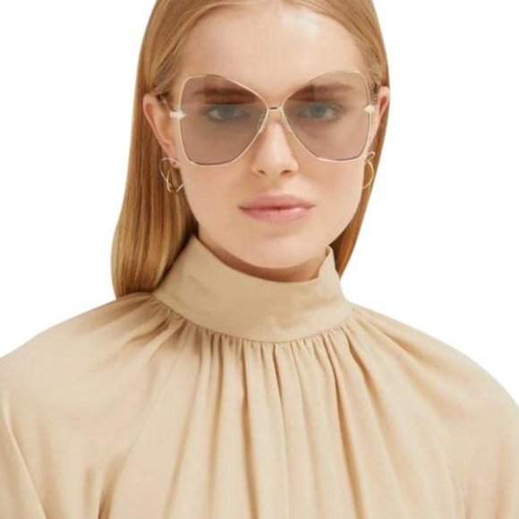 Karen Walker Gold Queen 60mm Butterfly Sunglasses_Never Worn